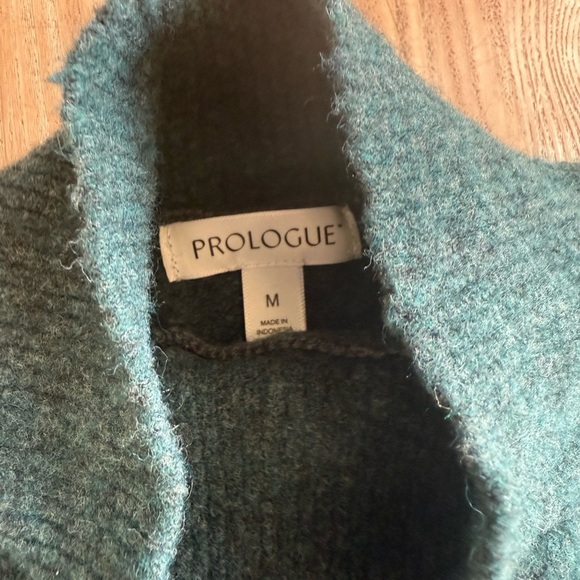 Prologue Green Cowl Neck Sweater Chunky Knit - Picture 6 of 6